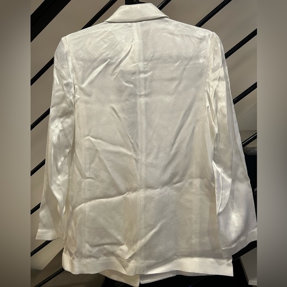 NWT Club Monaco Blanc De Blanc Satin blazer - Picture 4 of 7